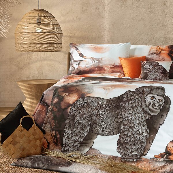 Povlečení Veba GEON tisk Africké léto gorila Velikost: 140x200 cm + 70x90 cm