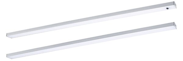 P 98616 LED podskříňkové svítidlo Inline 2ks startovací sada 2x6W 550x26mm 24V matný chrom - PAULMANN