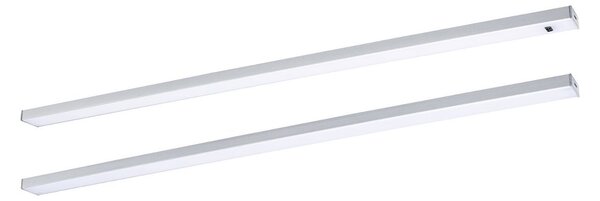 P 98617 LED podskříňkové svítidlo Inline 2ks startovací sada 2x6W 550x26mm 24V matný chrom - PAULMANN