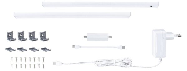 P 98611 LED podskříňkové svítidlo Inline 2ks startovací sada 2x4W 350x26mm 24V bílá mat - PAULMANN