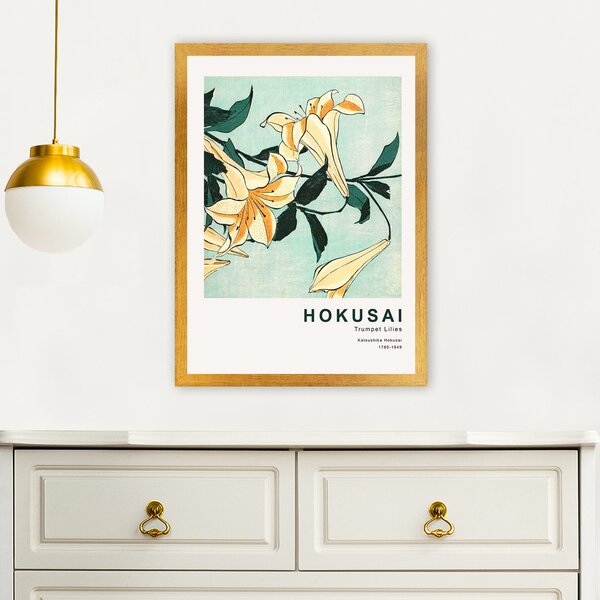 ASIR Dekorativní obraz Hokusai LILIE Polystyren 55x75cm