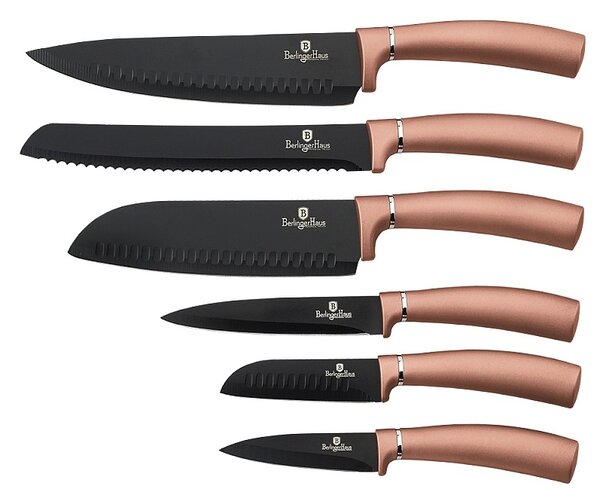 Sada nožů s nepřilnavým povrchem 6 ks Rosegold Metallic Line