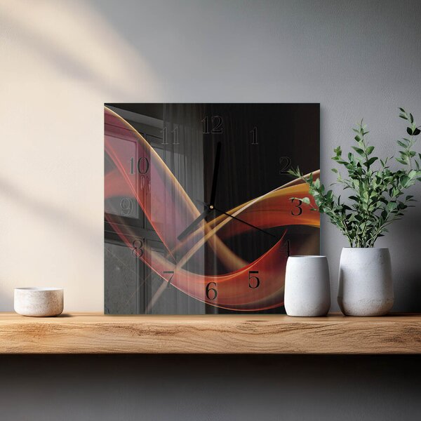 Skleněné hodiny na stěnu Abstrakce zskc-30x30-00175664