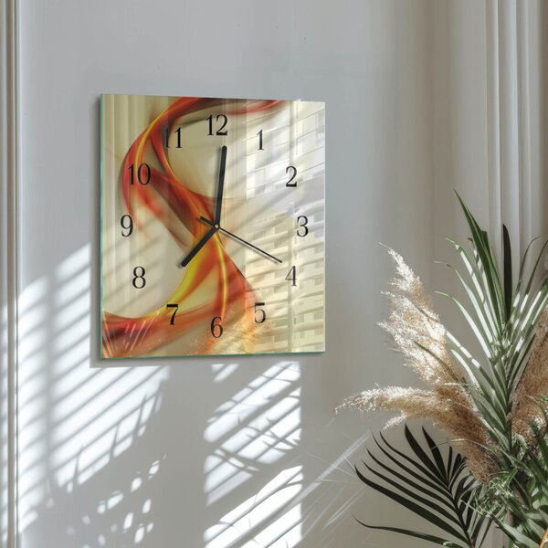 Skleněné hodiny na stěnu Abstrakce zskc-30x30-00175667
