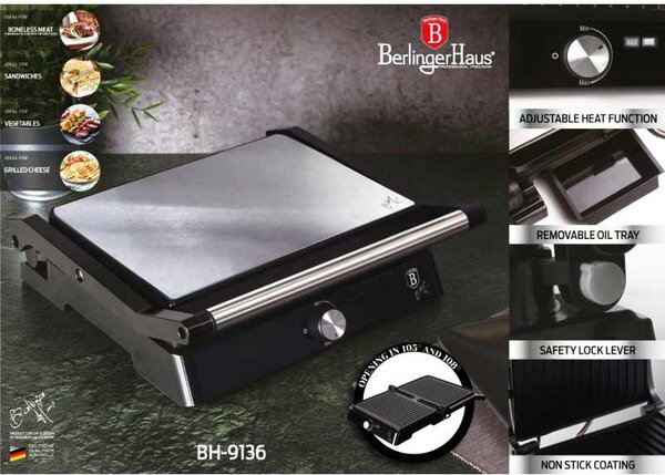 Kontaktní gril s nepřilnavým povrchem 2000 W Royal Black Collection