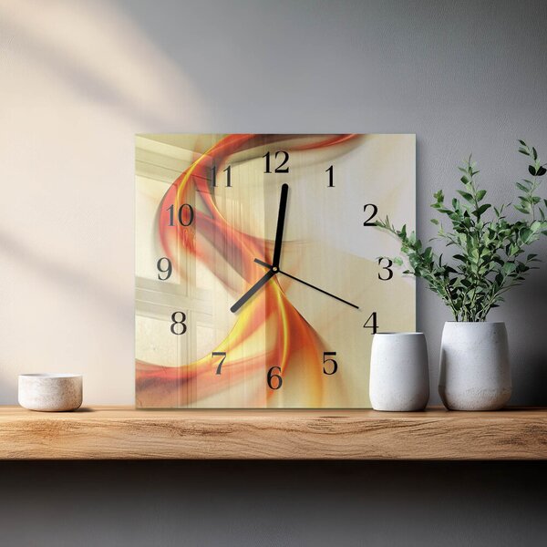 Skleněné hodiny na stěnu Abstrakce zskc-30x30-00175667