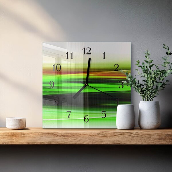 Skleněné hodiny na stěnu Abstrakce zskc-30x30-00175668