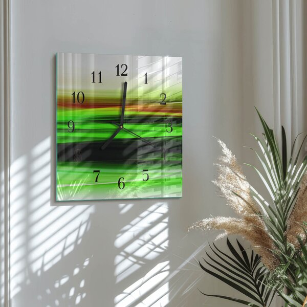 Skleněné hodiny na stěnu Abstrakce zskc-30x30-00175668