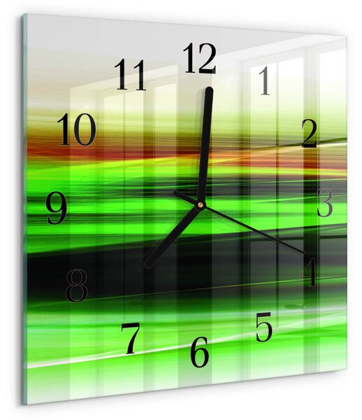 Skleněné hodiny na stěnu Abstrakce zskc-30x30-00175668