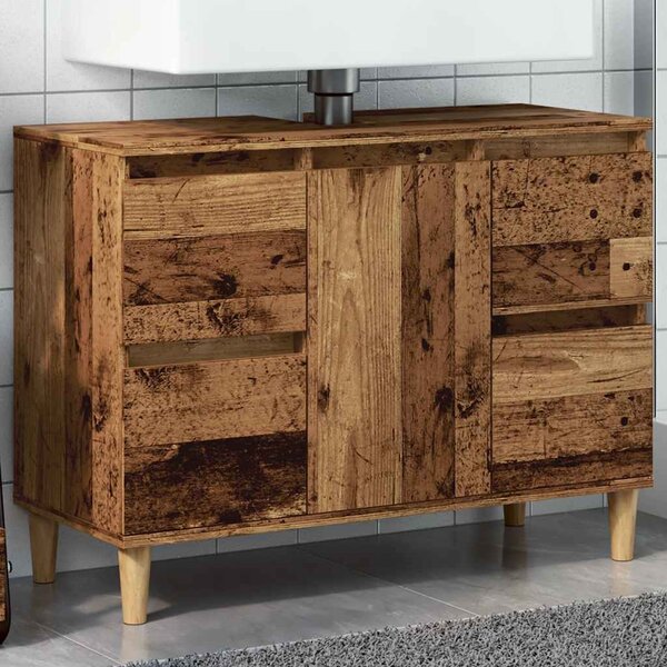 Skříňka pod umyvadlo old wood 80 x 33 x 60 cm kompozitní dřevo