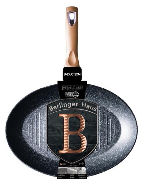 Pánev na ryby a steaky s mramorovým povrchem 35 cm Rosegold Metallic Line
