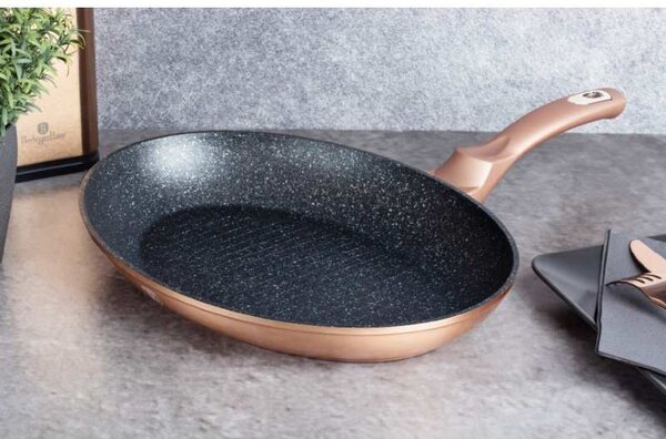 Pánev na ryby a steaky s mramorovým povrchem 35 cm Rosegold Metallic Line