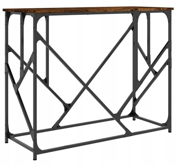 Konzolový stolek z dubu 100x40x80 cm, kouřový dub