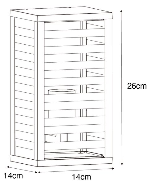 Moderní venkovní nástěnné svítidlo černé 26 cm IP44 - Reims