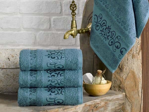 XPOSE® Bambusový ručník CATANIA - petrolejový 50x90 cm