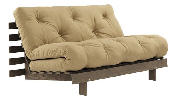 Rozkládací pohovka v béžovohořčicové barvě 140 cm Roots – Karup Design