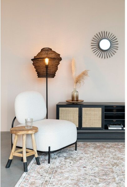 Černý ratanový TV stolek 38x55 cm Guuji – White Label