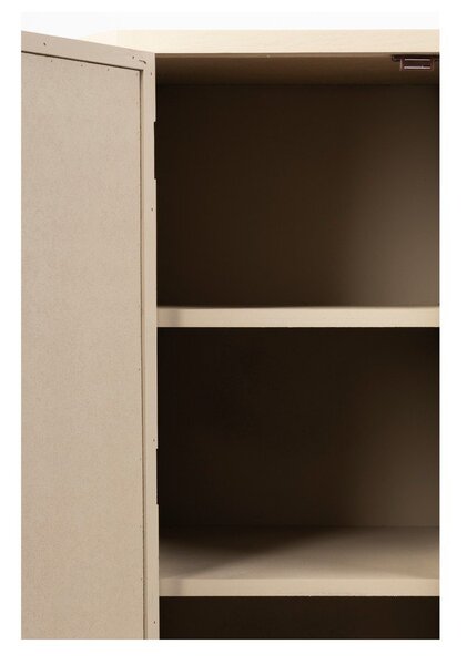 Krémová ratanová skříňka 80x100 cm Amaya – White Label