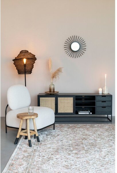 Černý ratanový TV stolek 38x55 cm Guuji – White Label
