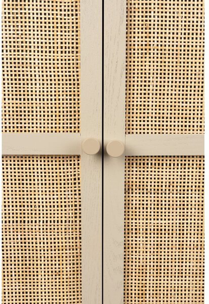 Krémová ratanová skříňka 80x100 cm Amaya – White Label