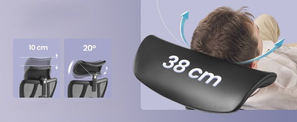 SONGMICS Kancelářská židle Ukol černá