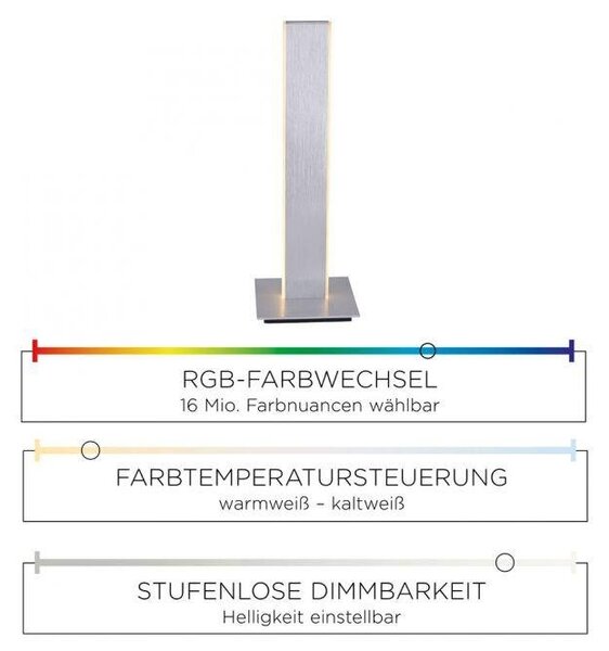 Paul Neuhaus Stojací LED lampa Q-Adrianna, 19W, v. 140 cm, RGB, ZigBee 2700-3000K