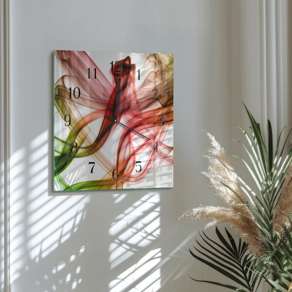 Skleněné hodiny na stěnu Abstrakce zskc-30x30-00175832