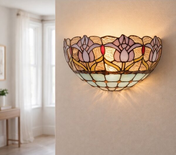 Brilagi - Tiffany vitrážové nástěnné svítidlo LORAS 1xE14/40W/230V