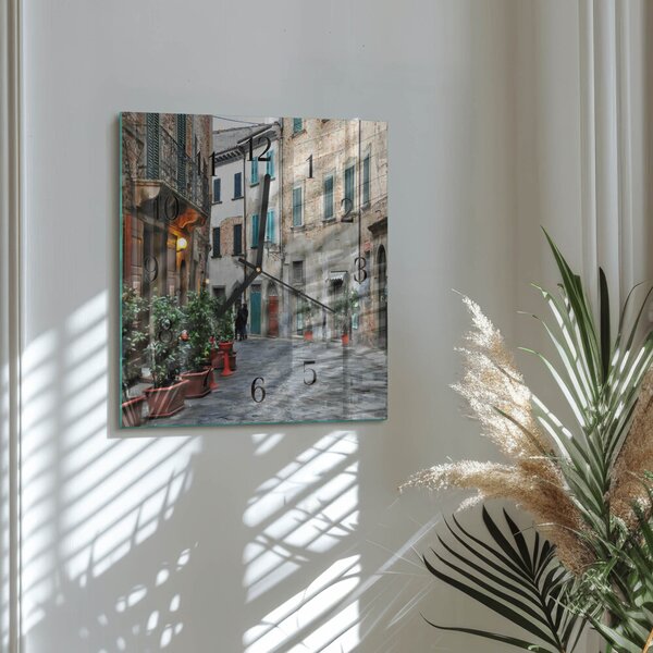 Skleněné hodiny na stěnu Avenue zskc-30x30-00175843