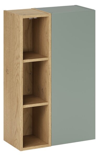 Comad Závěsná koupelnová skříňka Aster 50 cm zelená/dub cremona