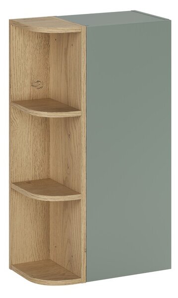 Comad Závěsná koupelnová skříňka Aster 45 cm zelená/dub cremona