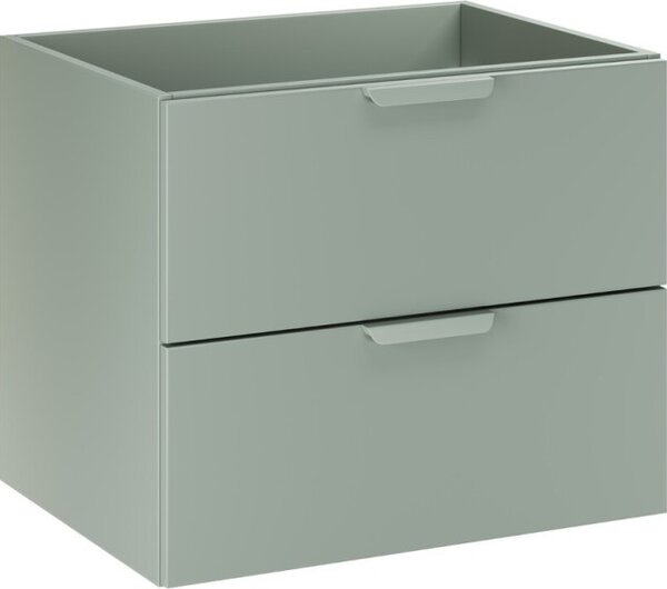 Comad Závěsná skříňka pod umyvadlo Aster Nordic s deskou a regálem 80 cm zelená/dub cremona