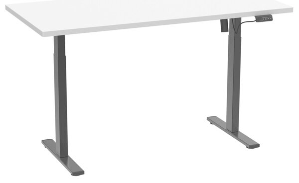 VCM Psací stůl E-Lona, výškově nastavitelný (bílá/černá, 110 x 50 cm) (100372391019)