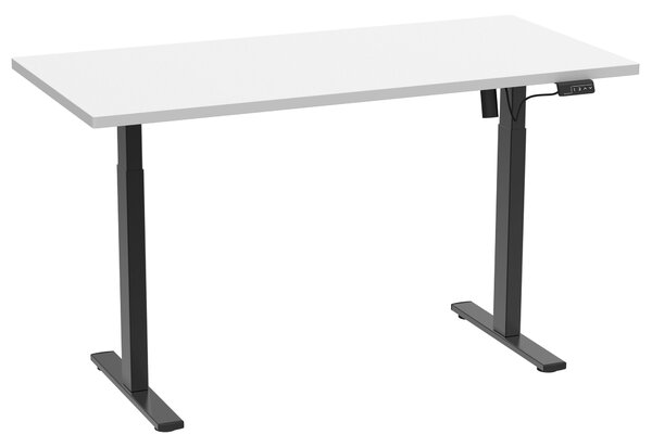 VCM Psací stůl E-Lona, výškově nastavitelný (bílá/černá, 110 x 50 cm) (100372391019)