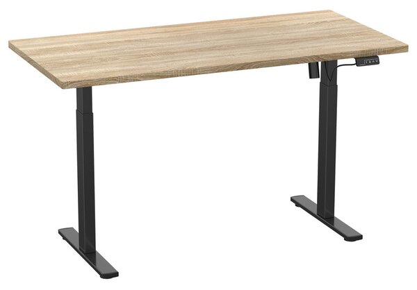 VCM Psací stůl E-Lona, výškově nastavitelný (Dub sonoma/černá, 110 x 80 cm) (100372391002)
