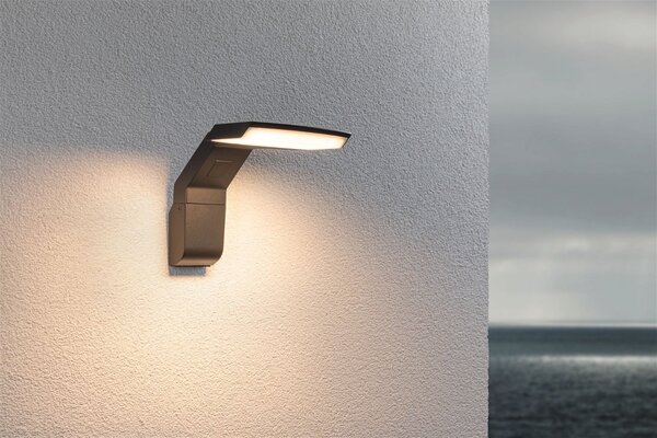 P 94826 LED venkovní nástěnné svítidlo Zenera IP44 150x194mm 3000K 10W 230V antracit kov - PAULMANN