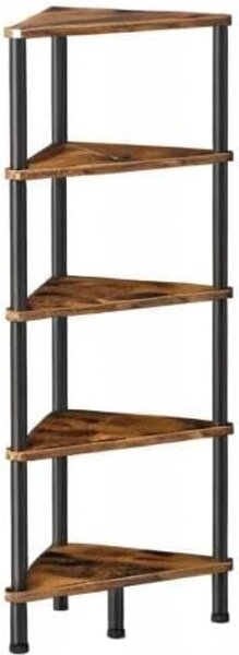 Rohový regál Vasagle Ebbi 30 cm hnědý/černý