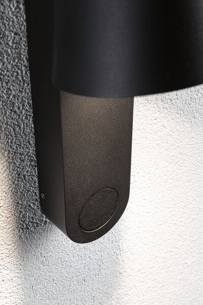 P 94862 LED venkovní nástěnné svítidlo Caissa pohybové čidlo HF senzor IP44 105x127mm 3000K 9W 230V 65° antracit hliník - PAULMANN