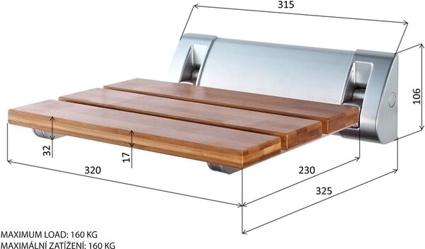 Aqualine sprchové sedátko AE236