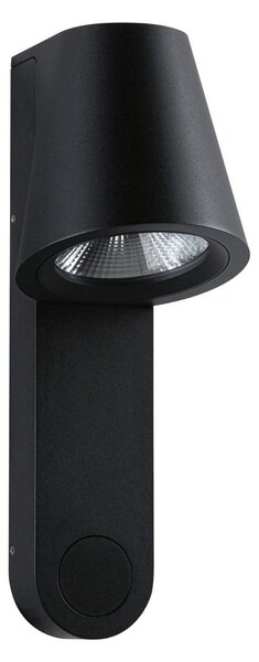 P 94862 LED venkovní nástěnné svítidlo Caissa pohybové čidlo HF senzor IP44 105x127mm 3000K 9W 230V 65° antracit hliník - PAULMANN