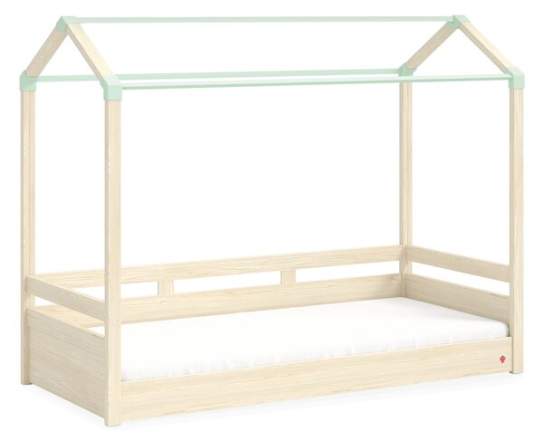 Čilek Dětská postel domeček s matrací 90x200 cm Montes Natural