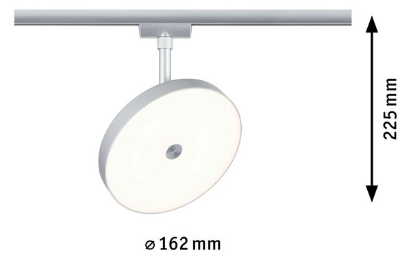 P 96787 URail LED lištový spot Hildor 15W 3000K stmívatelné 230V matný chrom - PAULMANN