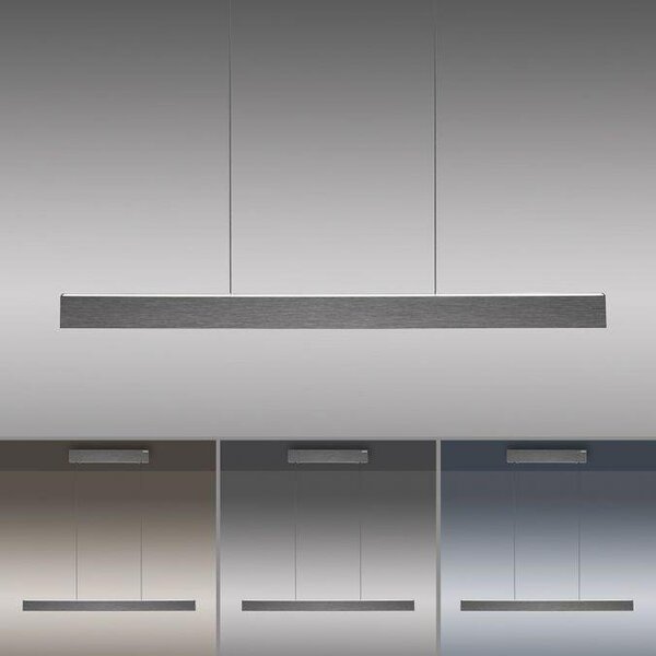 Paul Neuhaus Závěsné LED svítidlo PURE-E-MOTION, 45W, d. 120 cm, 2700-5000K, elektricky nastavitelná výška Barva: Platina