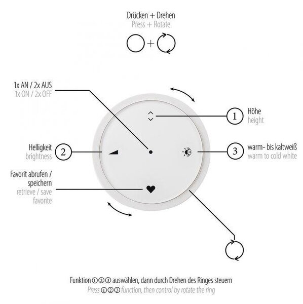 Paul Neuhaus Závěsné LED svítidlo PURE E-Clipse, 53W, ø 70 cm, 2700-5000K, elektricky nastavitelná výška Barva: Mystická šedá