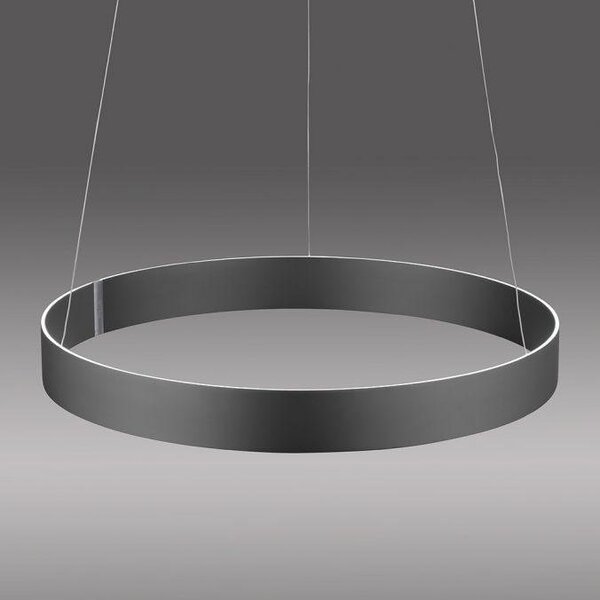 Paul Neuhaus Závěsné LED svítidlo PURE E-Clipse, 53W, ø 70 cm, 2700-5000K, elektricky nastavitelná výška Barva: Mystická šedá