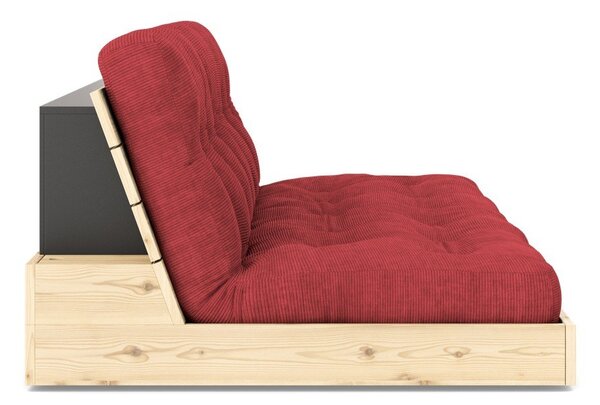 Červená manšestrová rozkládací pohovka 196 cm Base – Karup Design