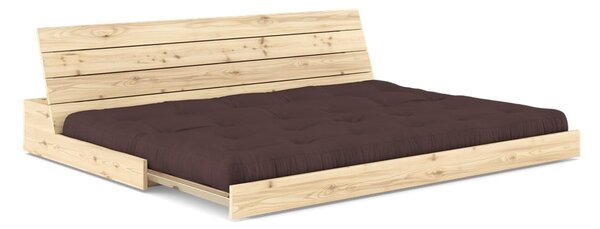 Tmavě hnědá rozkládací pohovka 196 cm Base – Karup Design