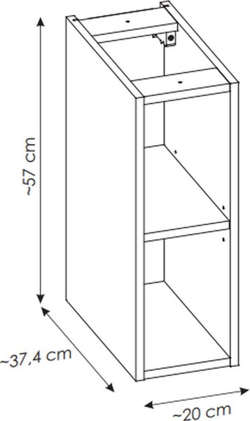 Comad Nova Oak skříňka 20x39x57 cm dub NOVA OAK 81-20-39
