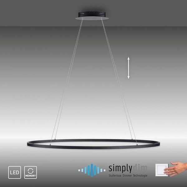 Paul Neuhaus Závěsné LED svítidlo TITUS, 65W, ø 118 cm, 3000K stmívatelné