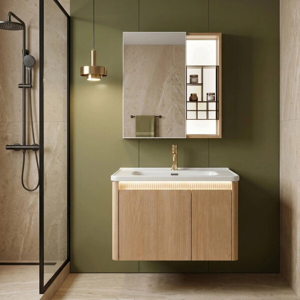 Rea Sada Koupelnového Nábytku S Umyvadlem De07-70 Oak 70cm